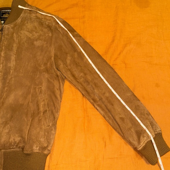 Golden Bear Tobacco Goat Suede Bomber - Picture 12 of 12